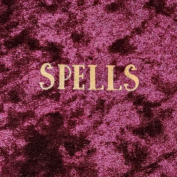 Burgundy "Spells" Journal Velvet with lined pages - Picture 2 of 3